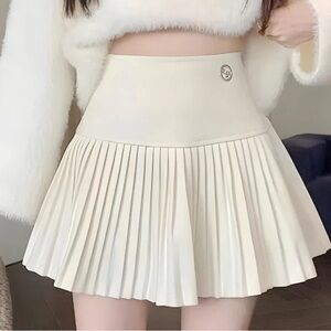 NEW SOFT PLEATED HIGH RISE MINI SKORT SIZE:L